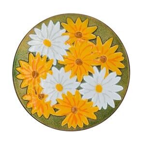 Annemarie Davidson Daisy Enamel Copper Plate MCM Art Decor Vintage